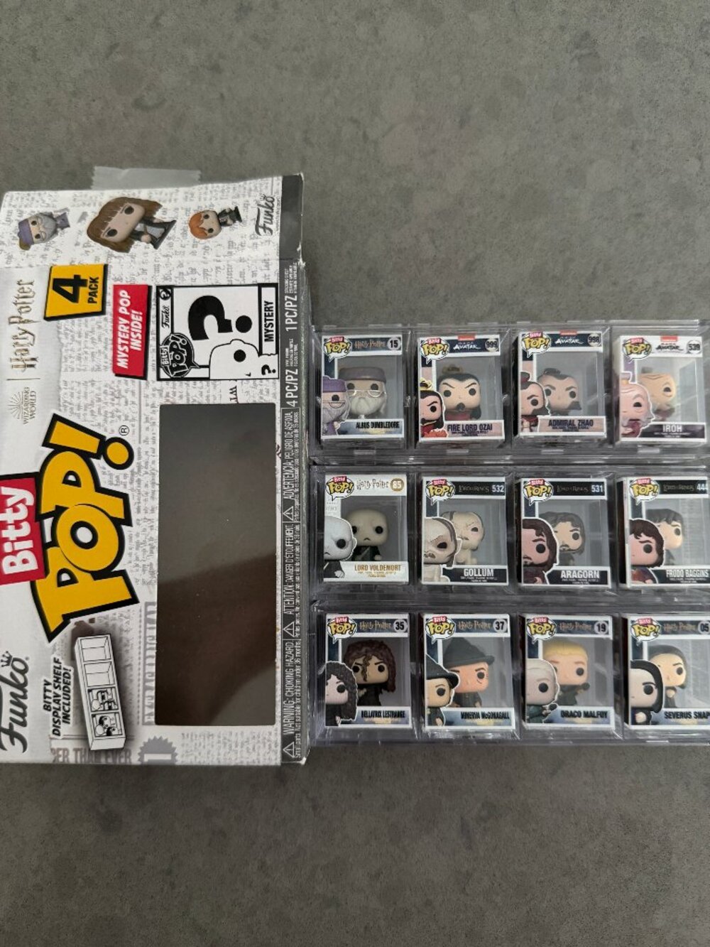 Funko Pop Bitty Miniature Collection 7 LOTR Harry Potter Figures Aragorn Avatar